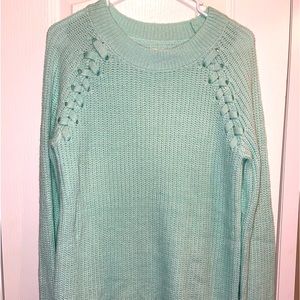 New sweater never worn but tags were taken off when I bought it. Size large